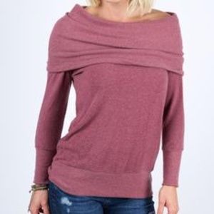 Evereve+Michael Stars Madison off shoulder sweater